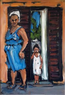 Mutter mit Kind - 100x70 - Cuba 2001 - Steffen Wriecz